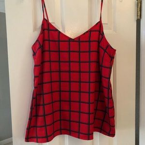 The Limited red and navy blue checker tanker top.  Gorgeous!  Perfect condition.